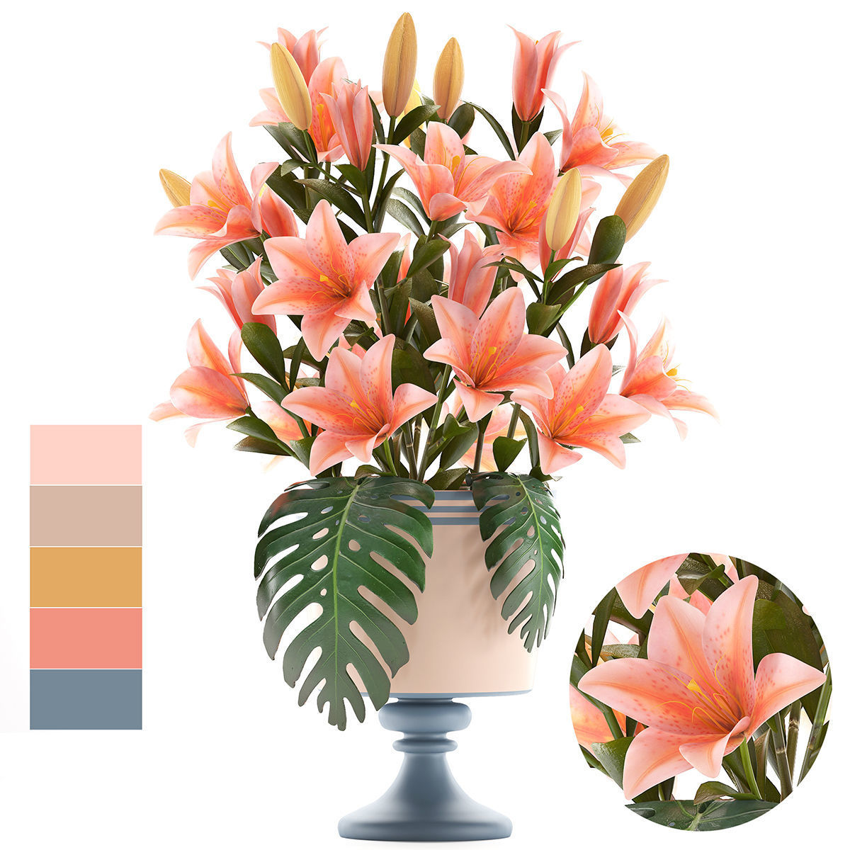 Collection of bouquets 30 pieces 3D model_4