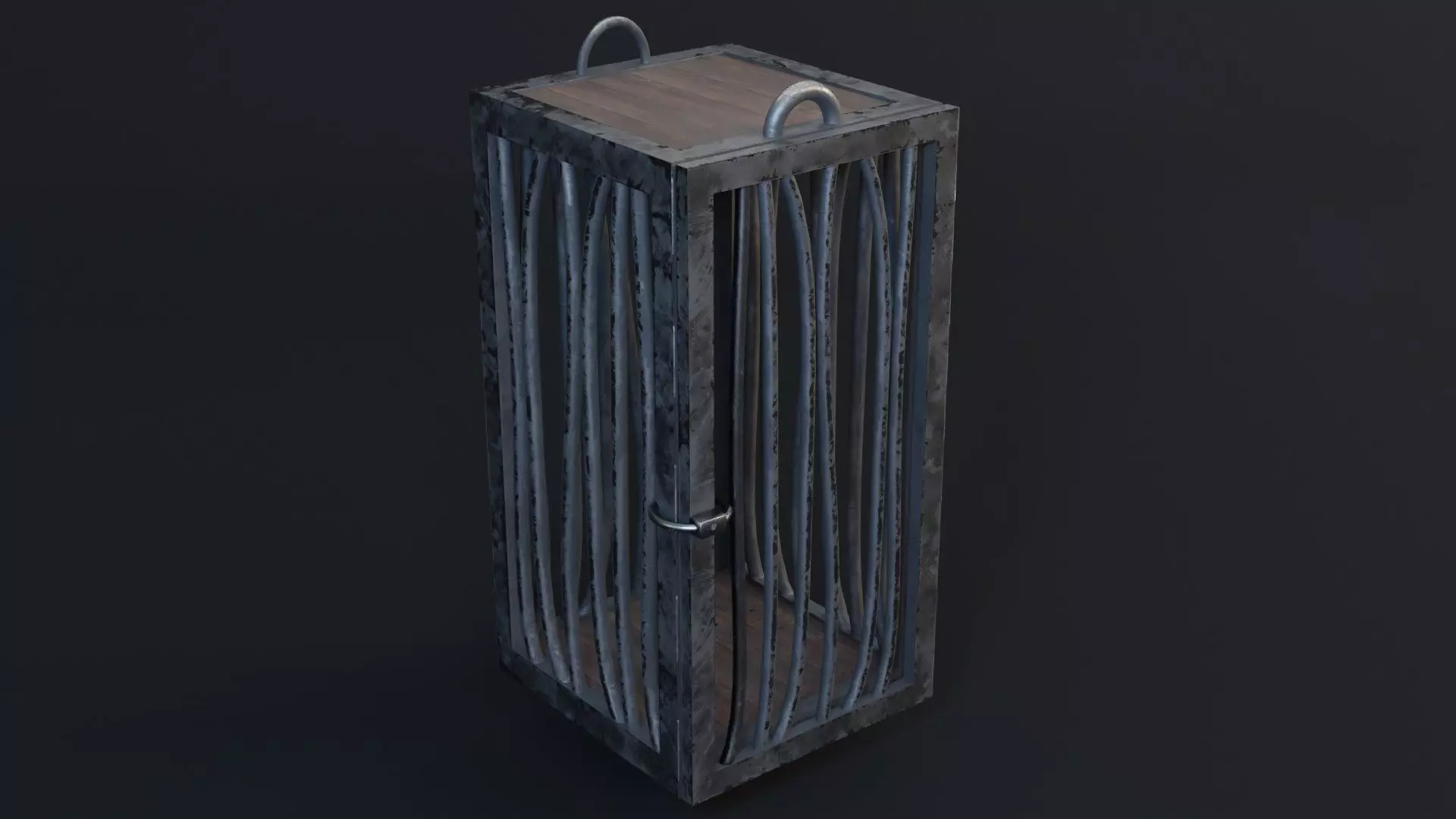 Medieval Cage Game Ready Low Poly 3D Model  Low-poly 3D model_0