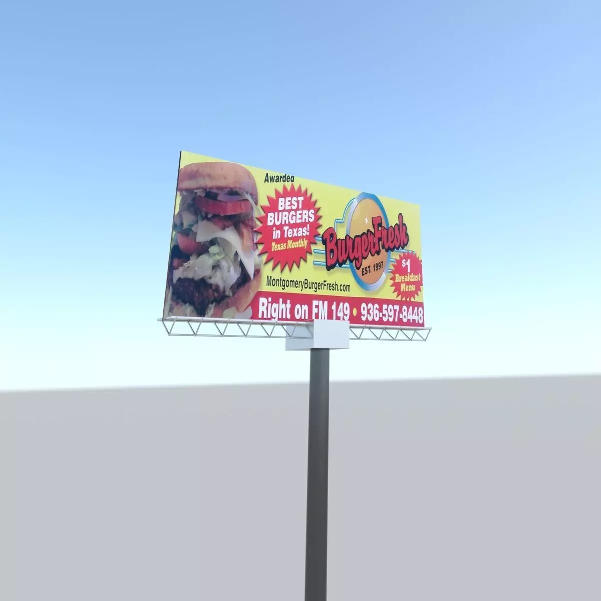 Freeway Billboard 3D model_0
