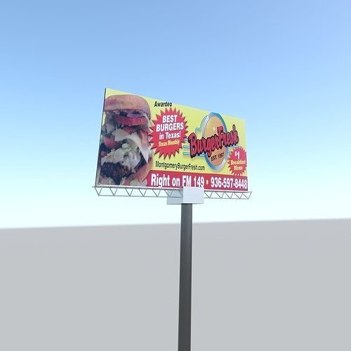 Freeway Billboard 3D model