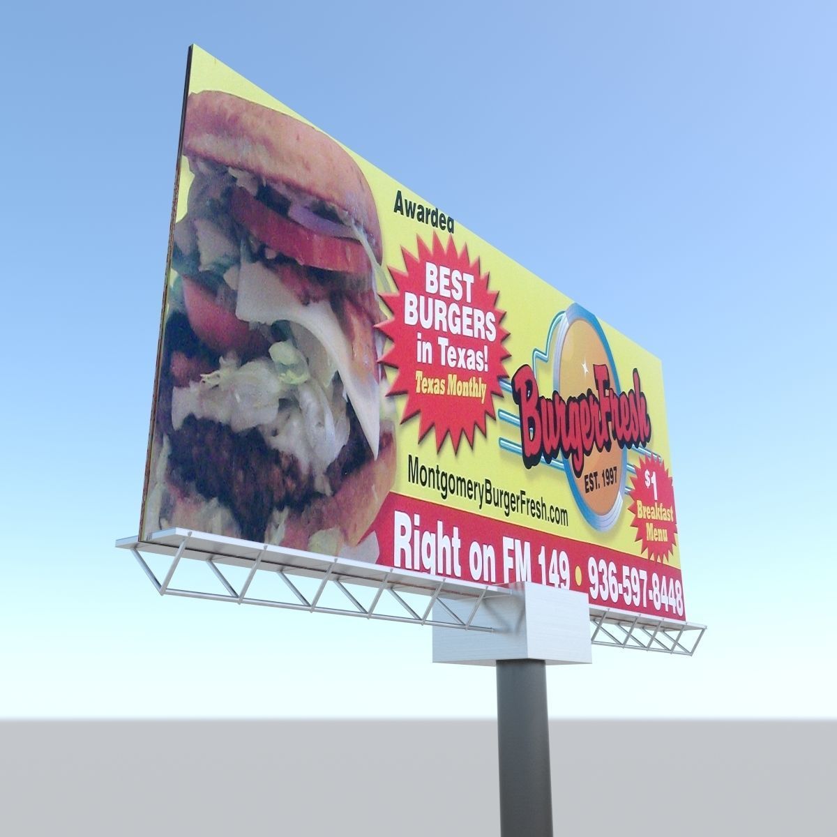 Freeway Billboard 3D model_1