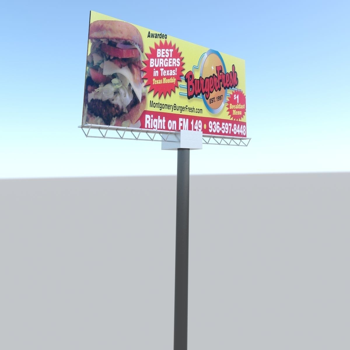 Freeway Billboard 3D model_2