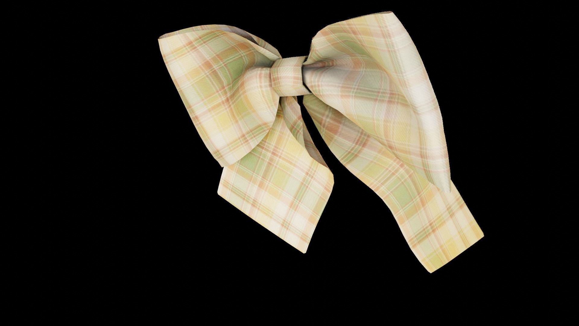 Bow uniform student outfit v25 3D model_3