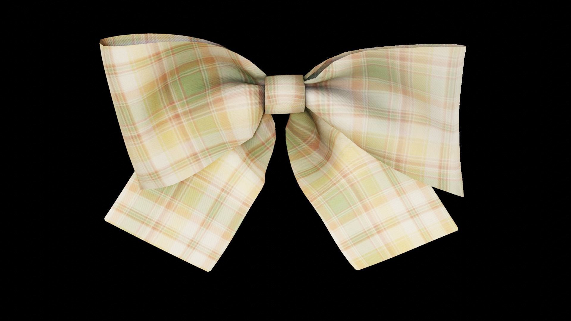 Bow uniform student outfit v25 3D model_4