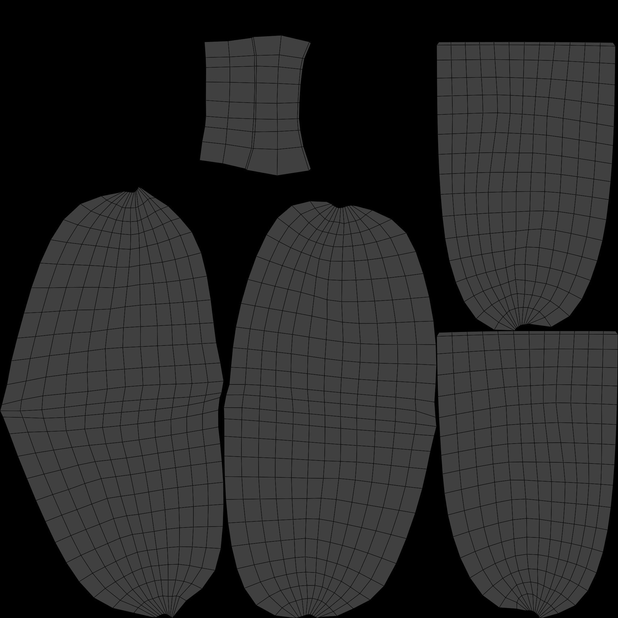 Bow uniform student outfit v25 3D model_11