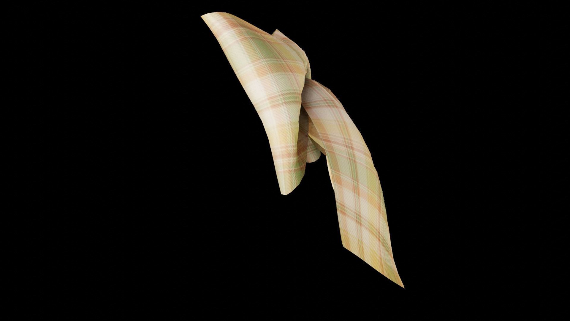 Bow uniform student outfit v25 3D model_2