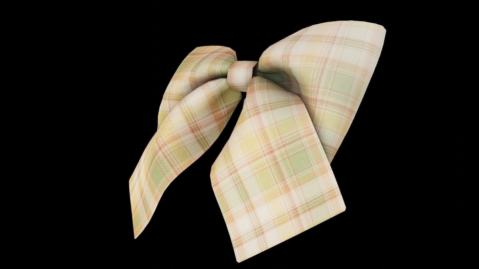 Bow uniform student outfit v25 3D model_7