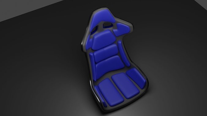 blue sport bucket seat Low-poly 3D model