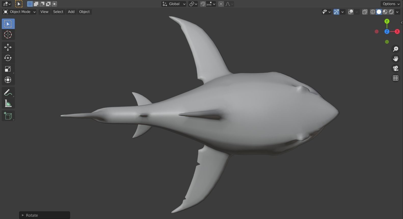Stylized Shark rigged 3D model_14