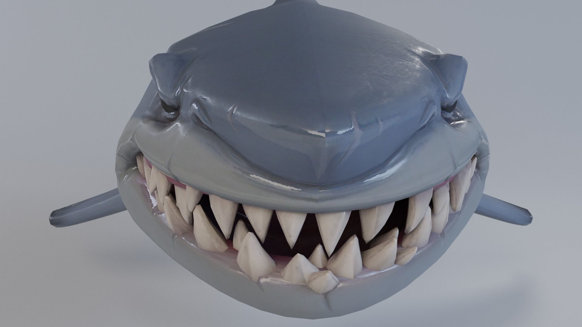 Stylized Shark rigged 3D model_15
