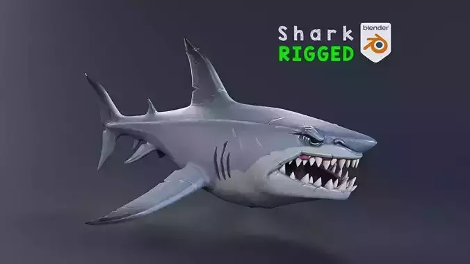 Stylized Shark rigged