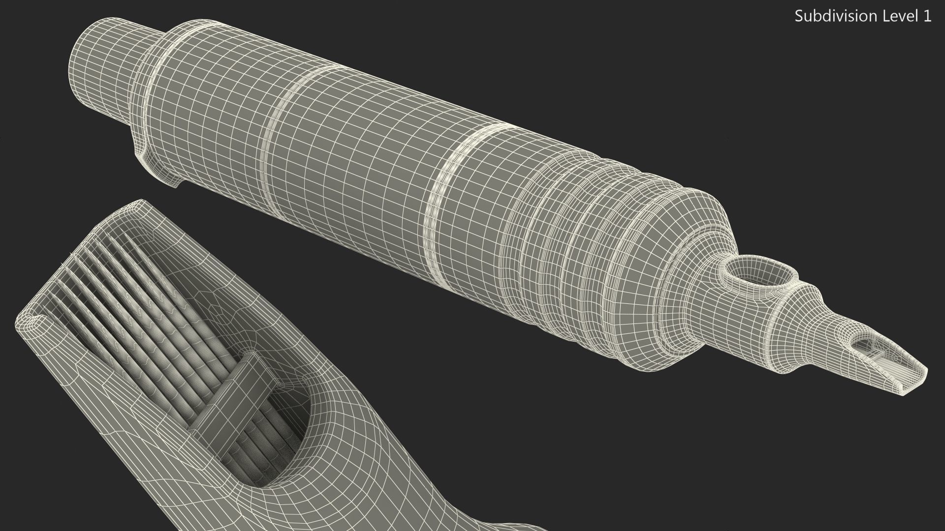 Cheyenne Hawk Tattoo Machine Pen 3D model_12