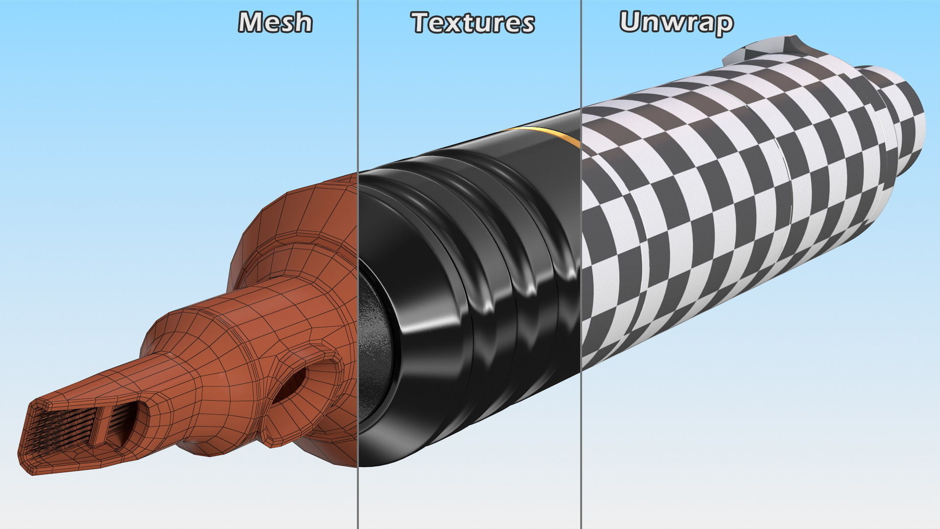 Cheyenne Hawk Tattoo Machine Pen 3D model_10