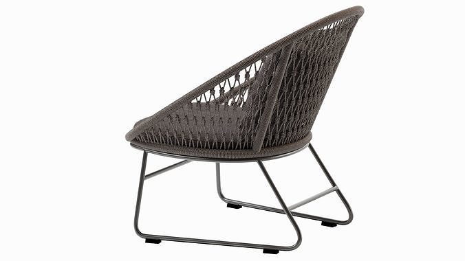 Outdoor Lounge Chair Coco Republic Bolletti 3D model 7