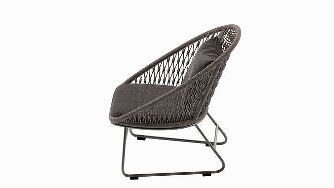 Outdoor Lounge Chair Coco Republic Bolletti 3D model 5