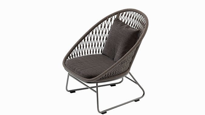 Outdoor Lounge Chair Coco Republic Bolletti 3D model 3