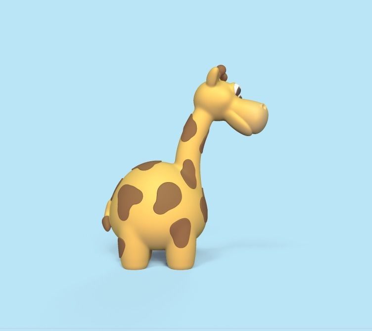Funny Giraffe 3D print model_1