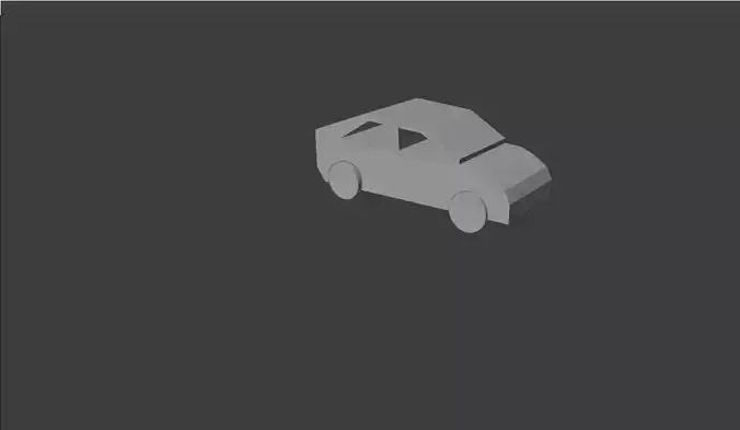 Simple 3D Car Icon Free low-poly 3D model