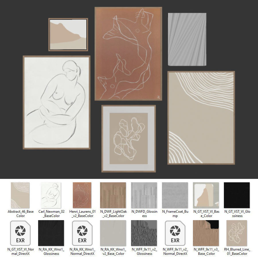 Gallery Wall 121 3D model_5