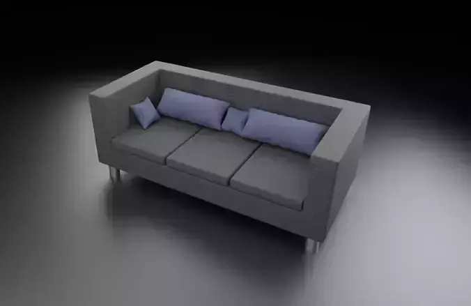 sofa made in Blender 3D