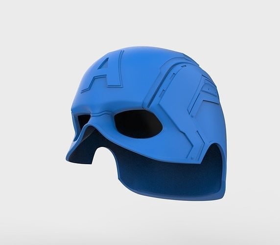 Captain America Helmet Marvel Comic Cosplay 3D print model  3D print model