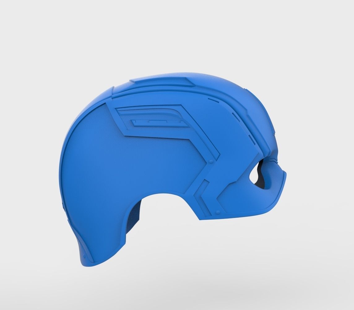 Captain America Helmet Marvel Comic Cosplay 3D print model  3D print model_3