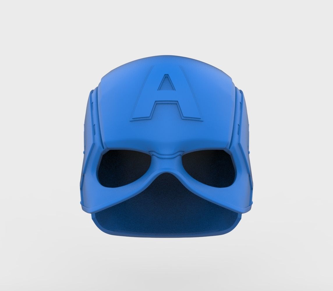 Captain America Helmet Marvel Comic Cosplay 3D print model  3D print model_2