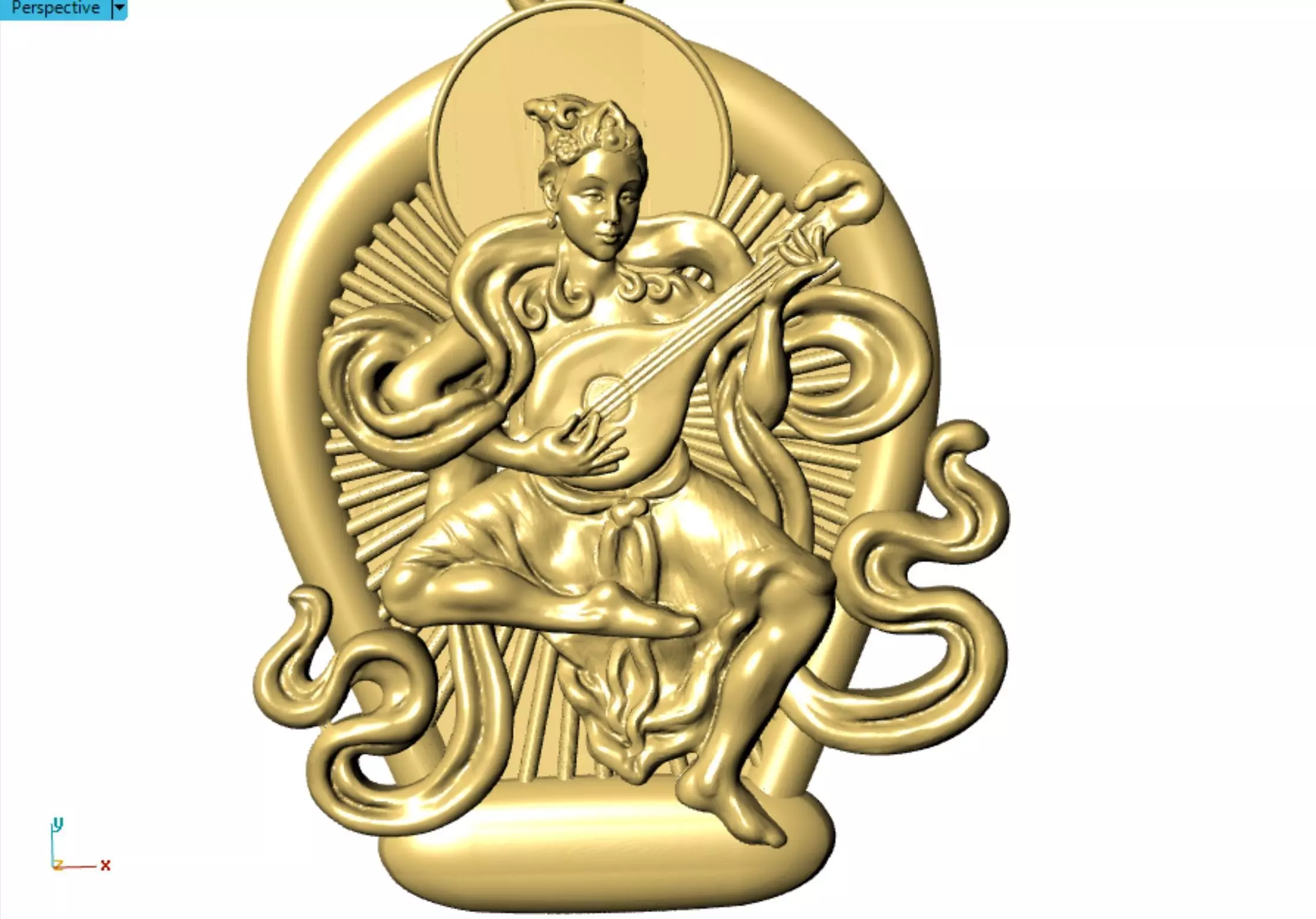 Necklaces Buddha 3D print model_0