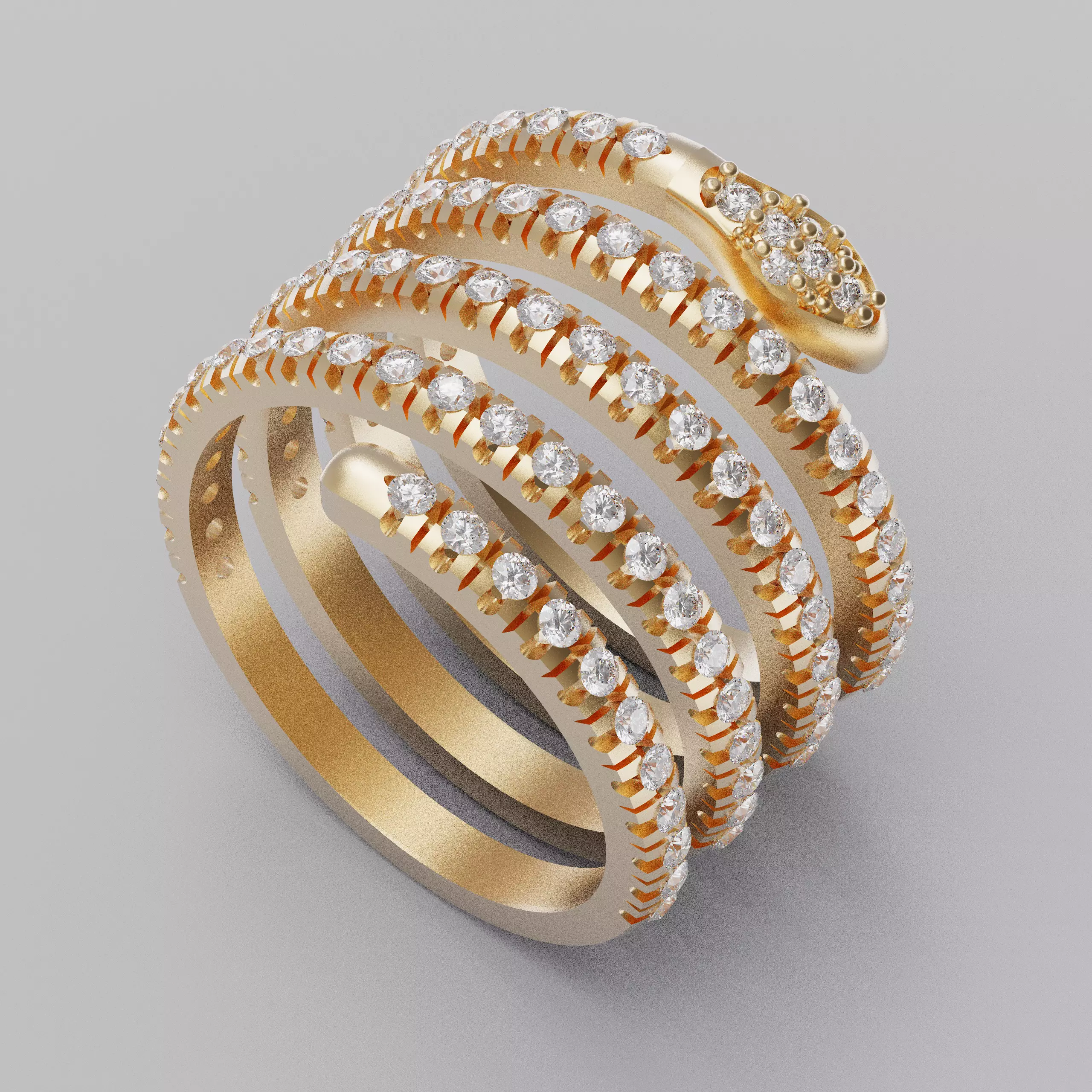 snake ring 3D print model