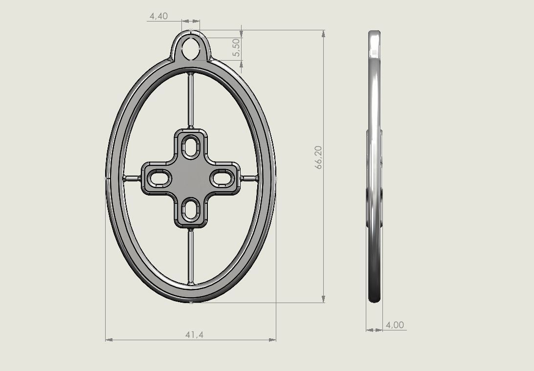 Symbol of Intelligence Pendant 3D print model_5