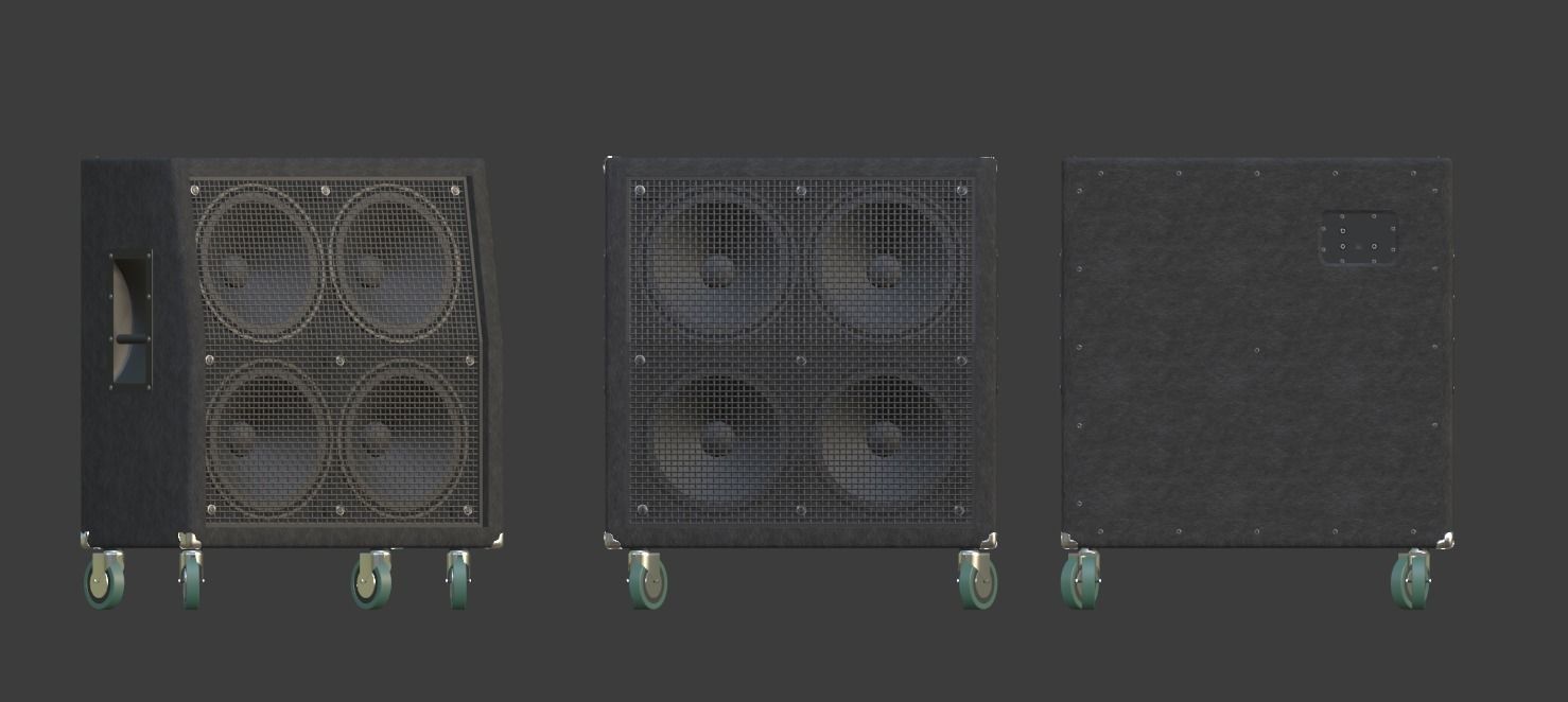 Speaker Cabinet 4x12 3D model_7