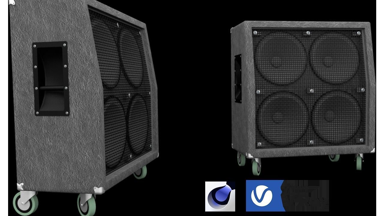 Speaker Cabinet 4x12 3D model_38