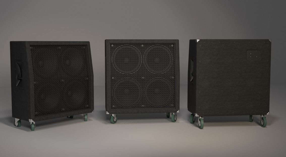 Speaker Cabinet 4x12 3D model_4
