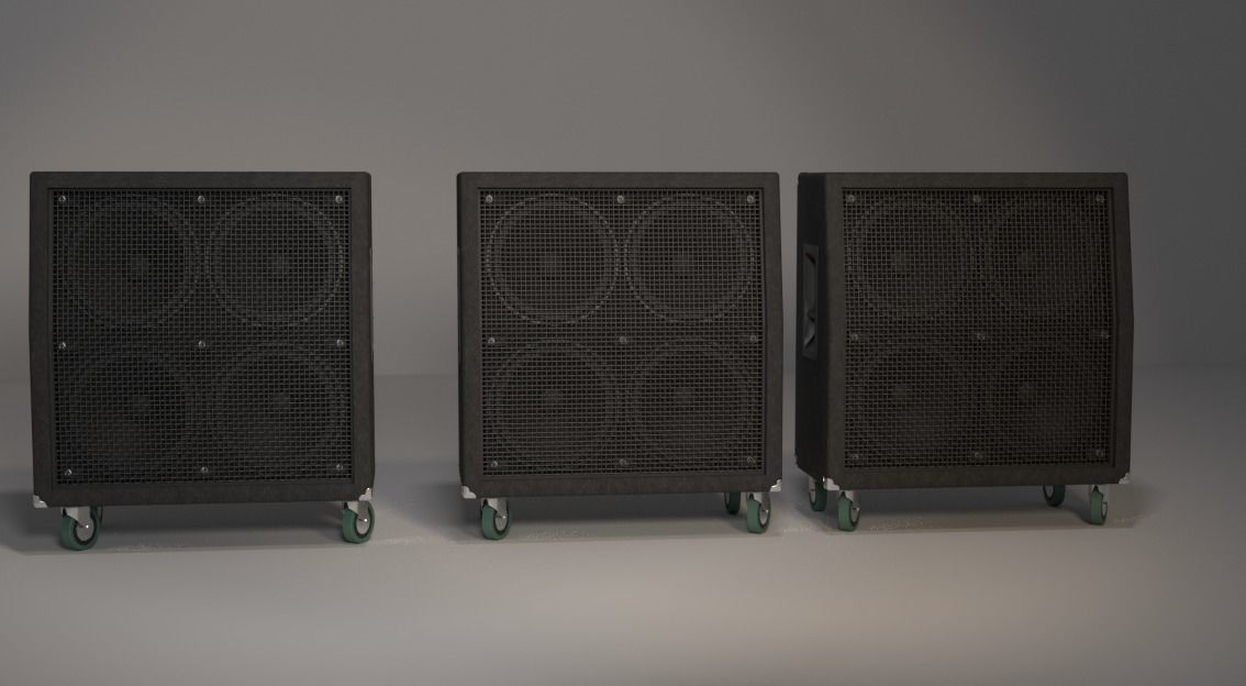 Speaker Cabinet 4x12 3D model_12