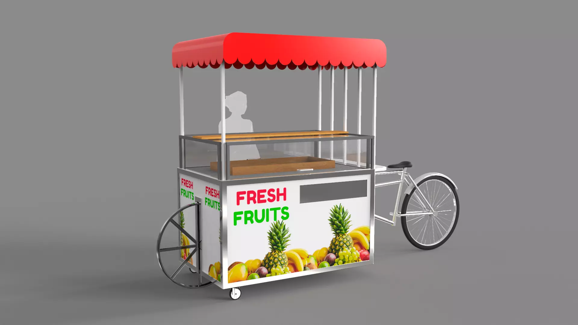 Food Stand - Cart 6 3D model_0