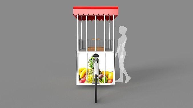 Food Stand - Cart 6 3D model 5