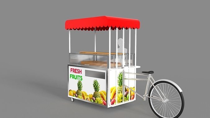 Food Stand - Cart 6 3D model 4