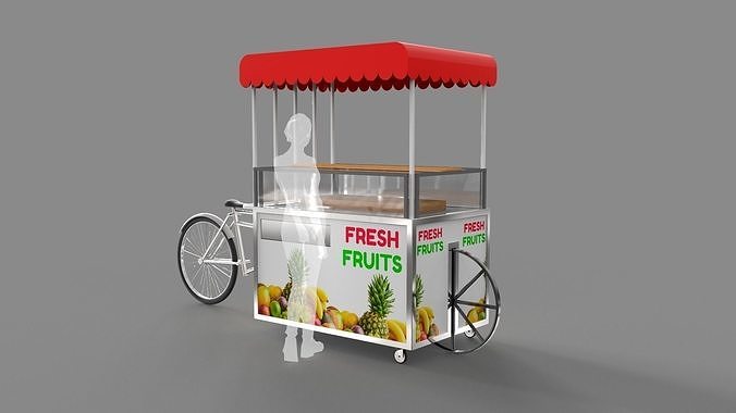 Food Stand - Cart 6 3D model 7