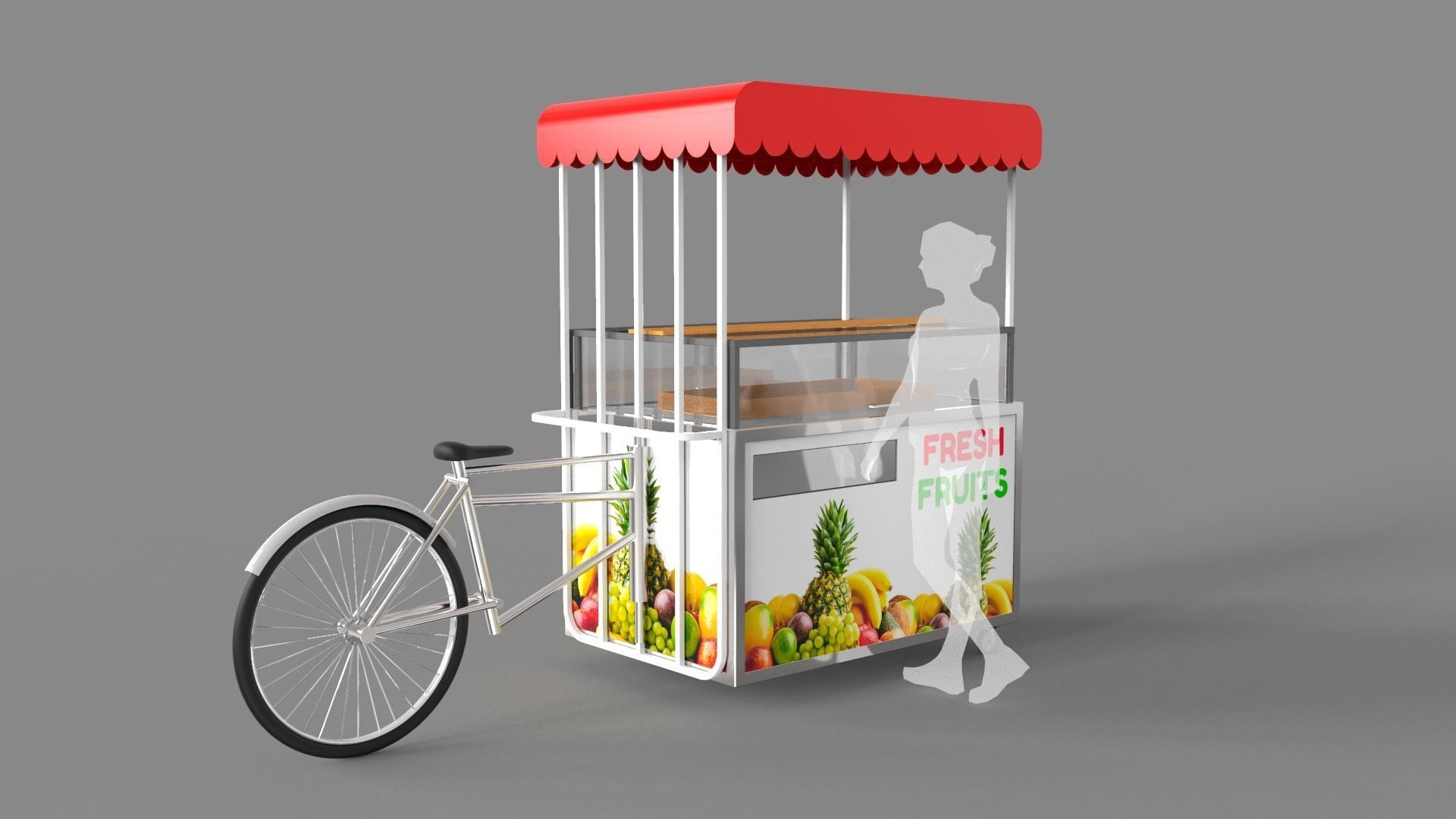 Food Stand - Cart 6 3D model_5