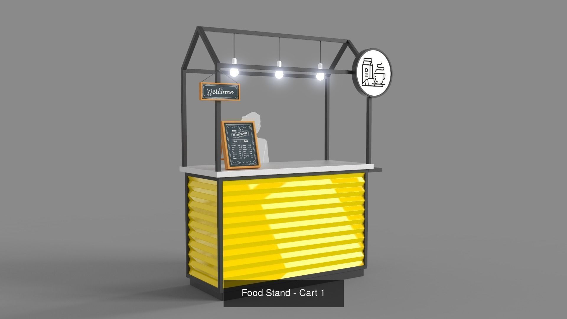 Food Stands - Carts 3D Model Collection_1