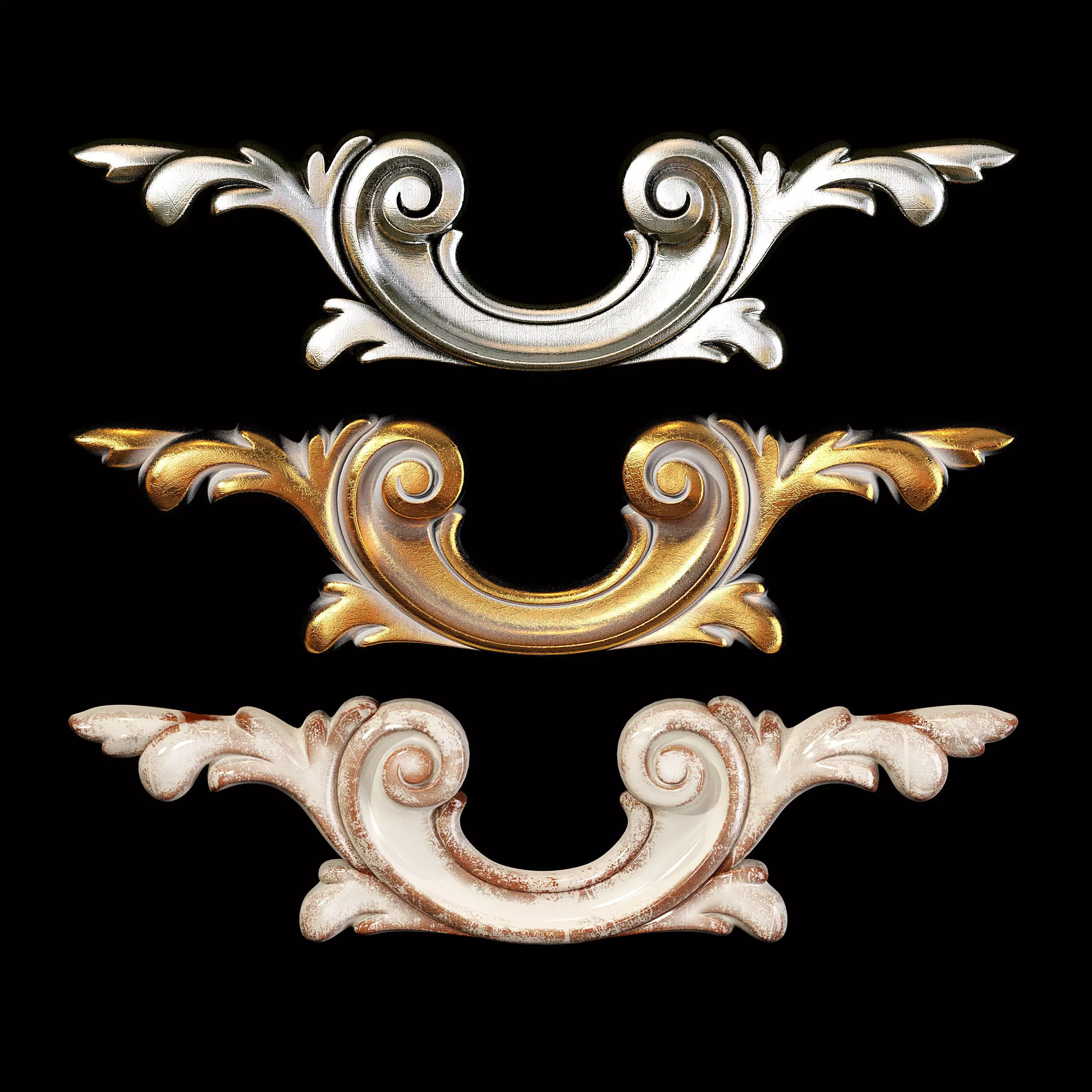 Classic carved 102 3D model_0