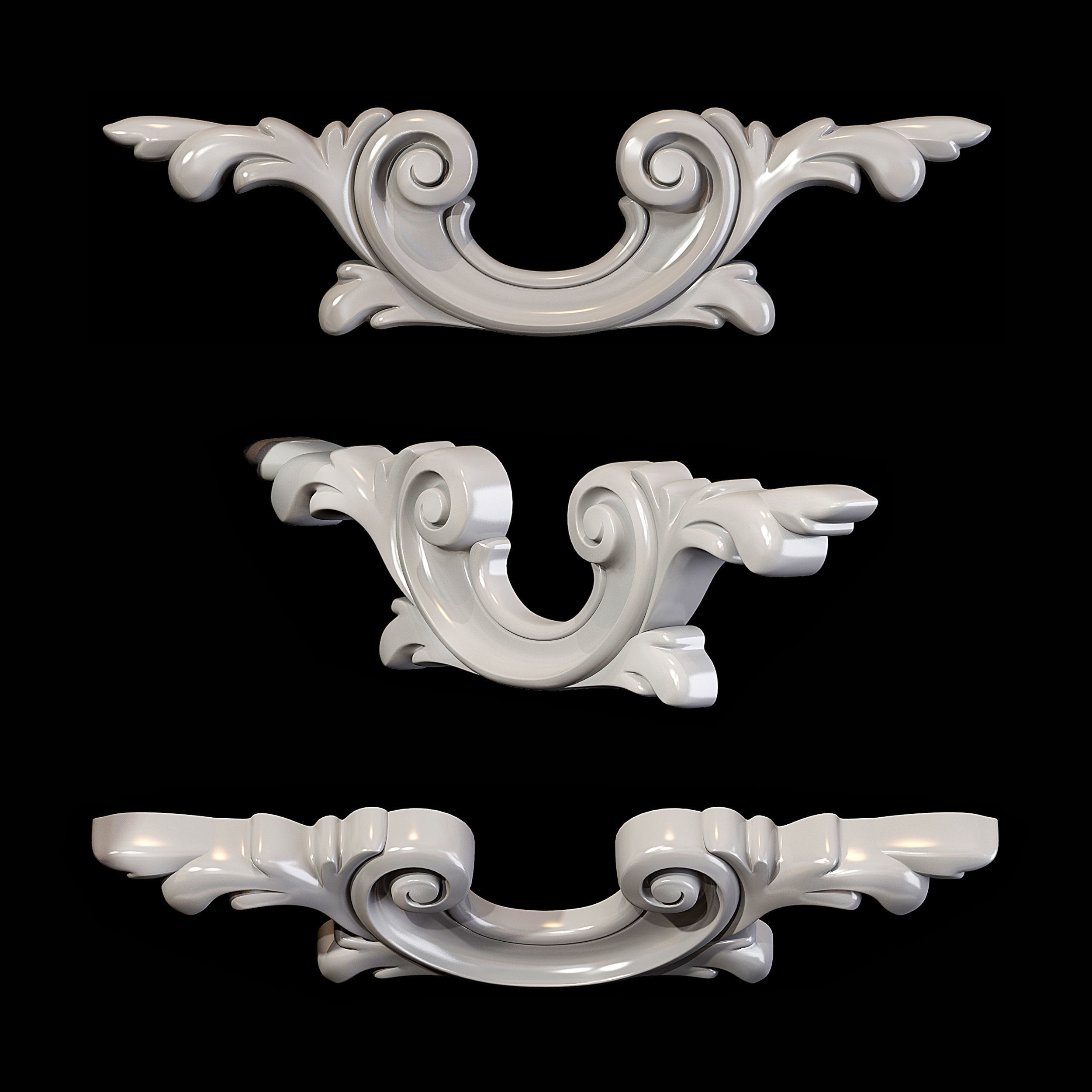 Classic carved 102 3D model_4