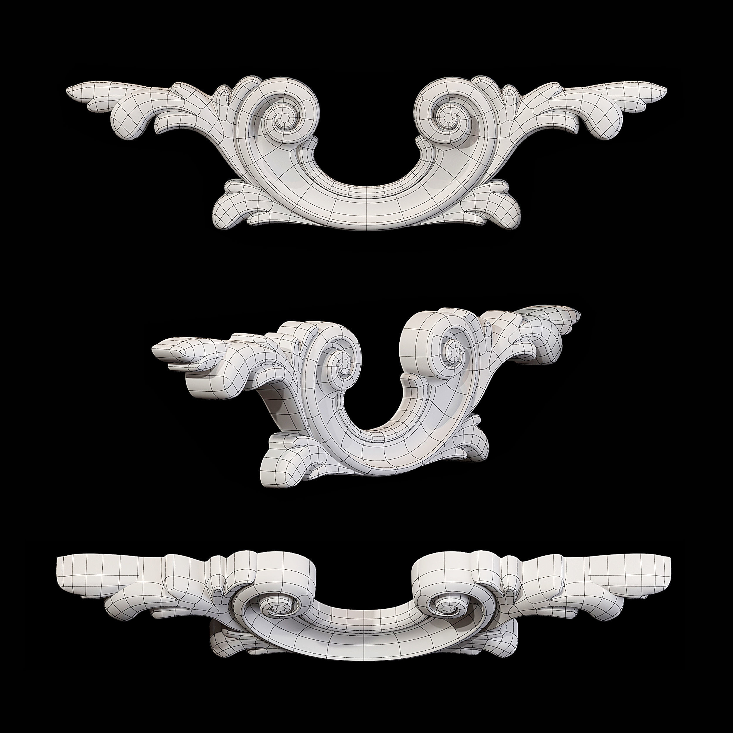 Classic carved 102 3D model_5