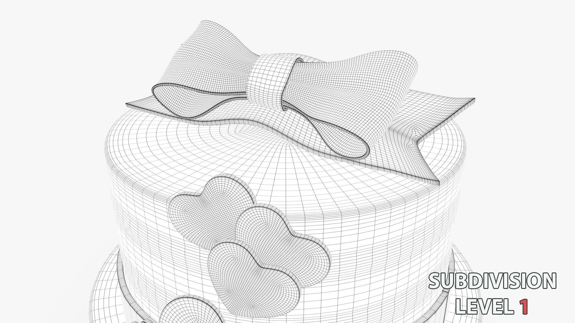 Valentine cake 3D model_10