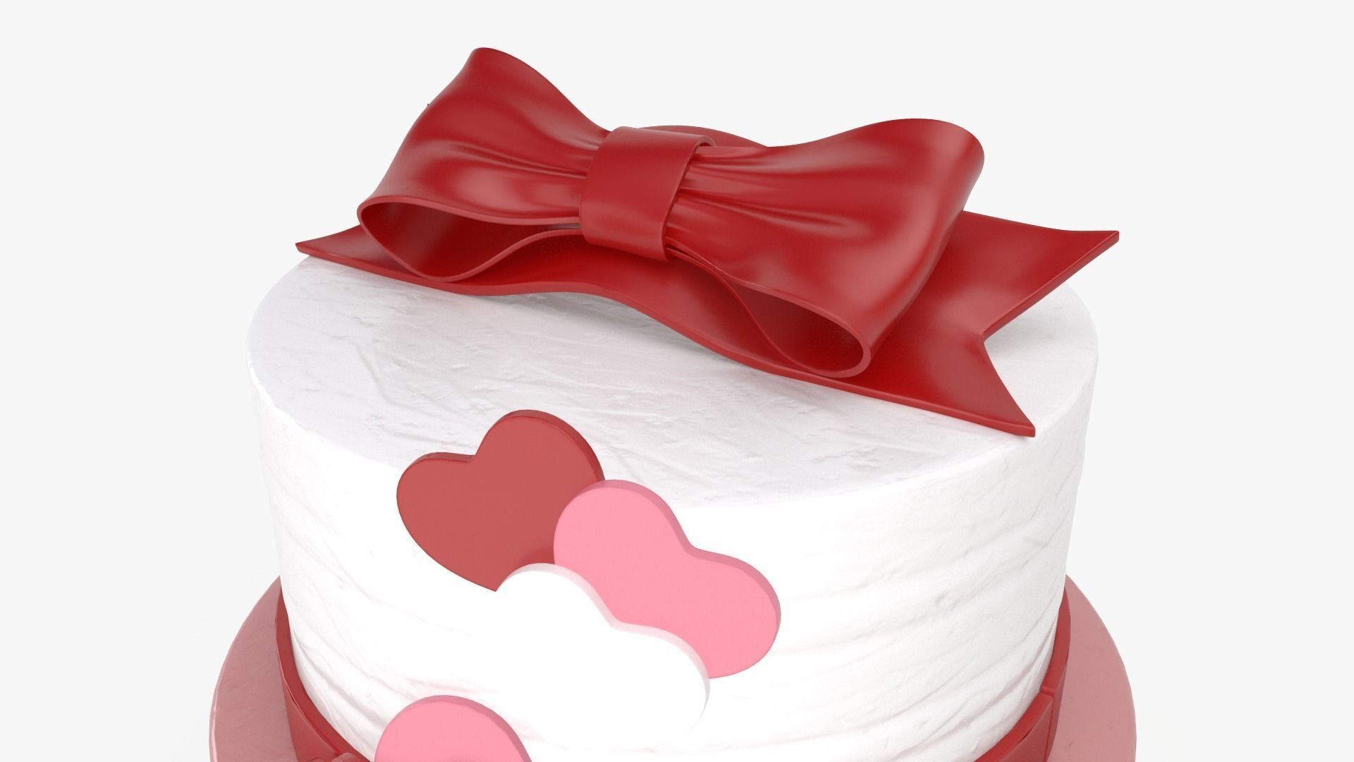 Valentine cake 3D model_2