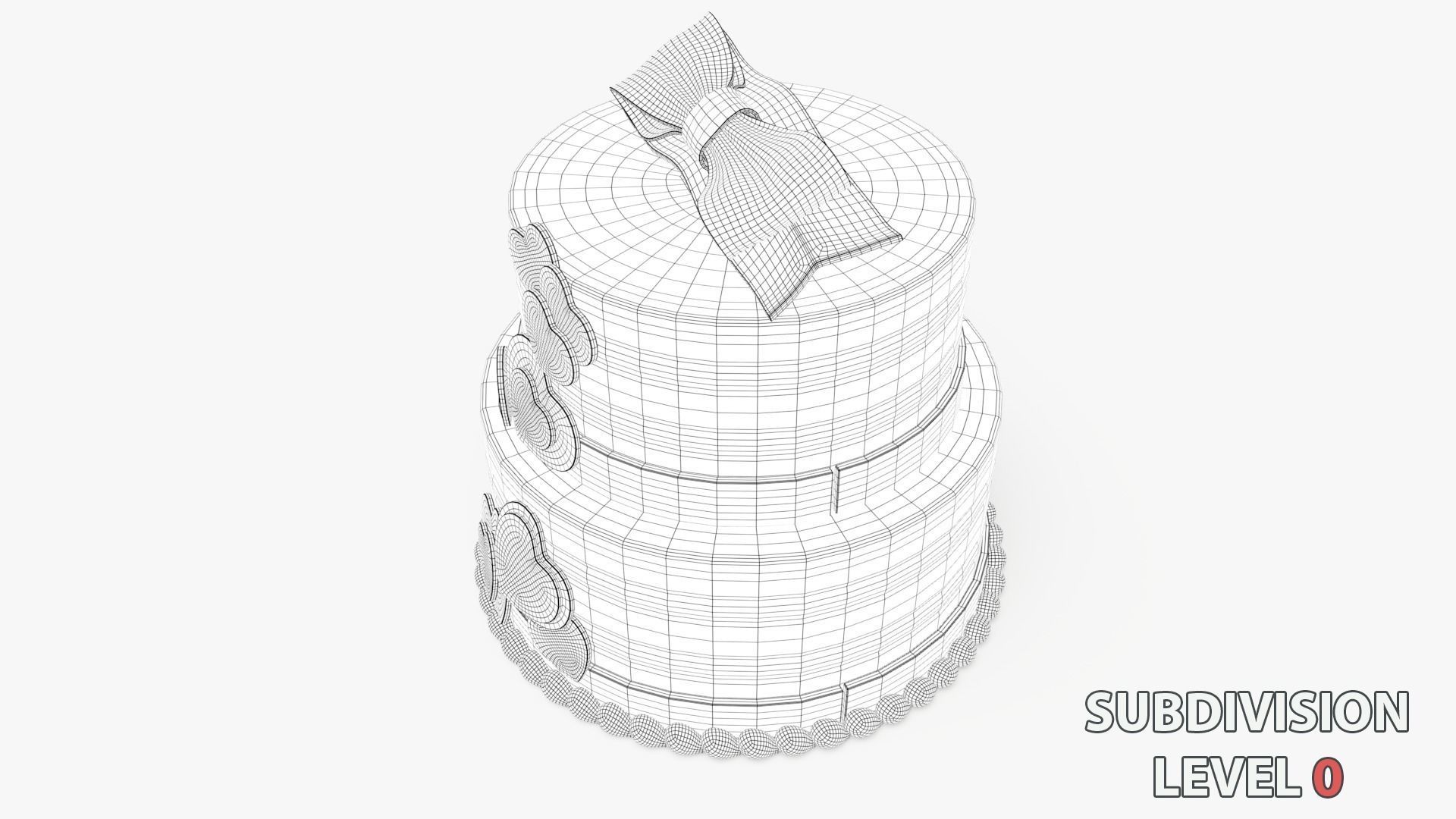 Valentine cake 3D model_13