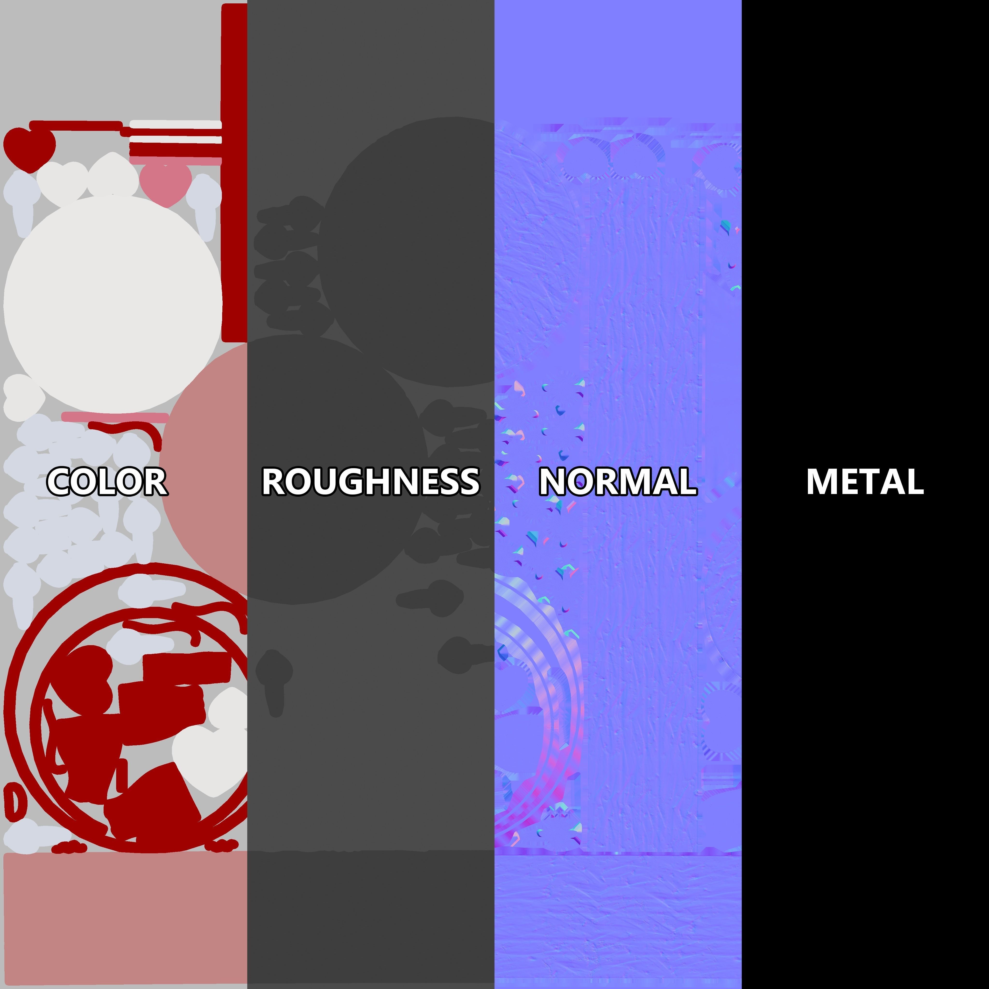 Valentine cake 3D model_15