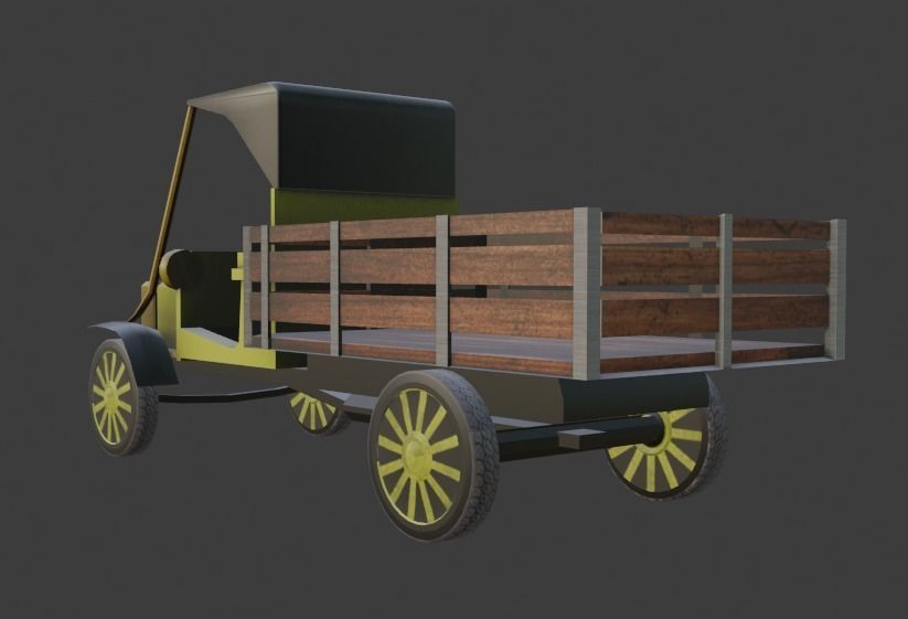 Peugeot Type 64 Low-poly 3D model_6