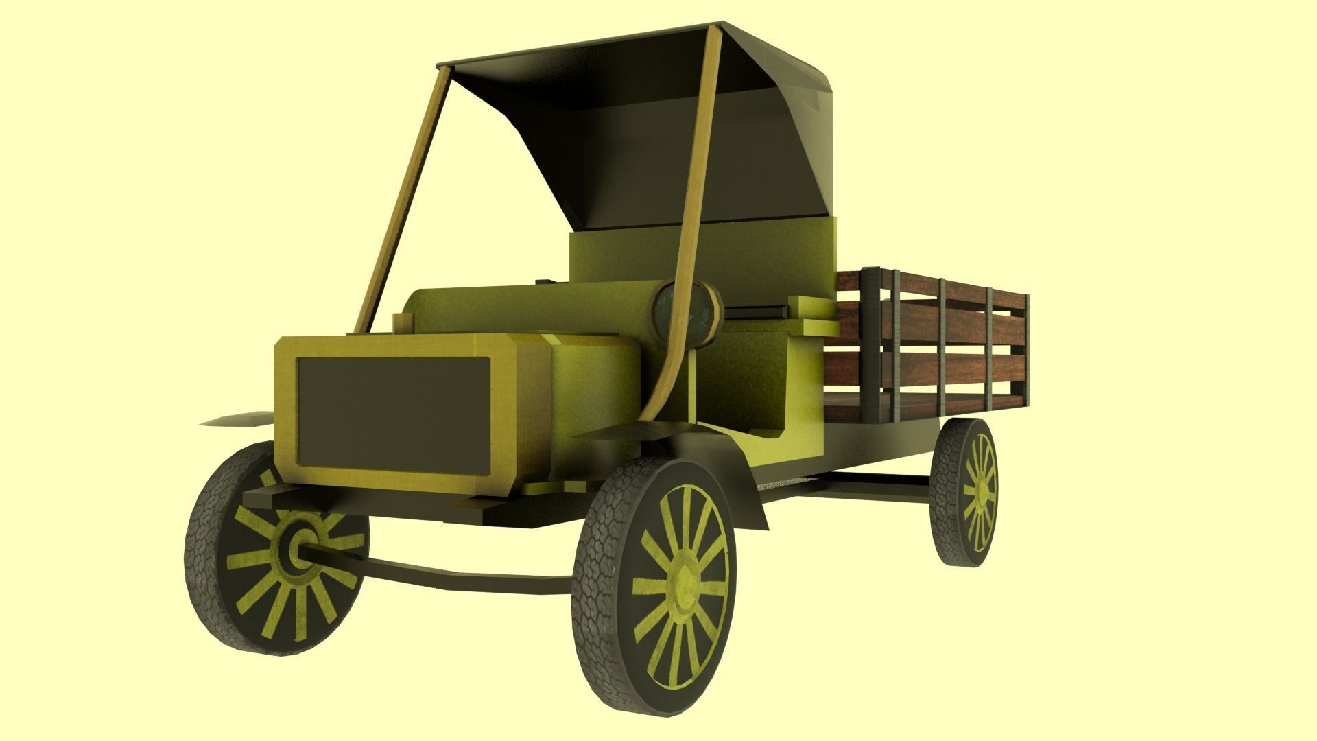 Peugeot Type 64 Low-poly 3D model_3