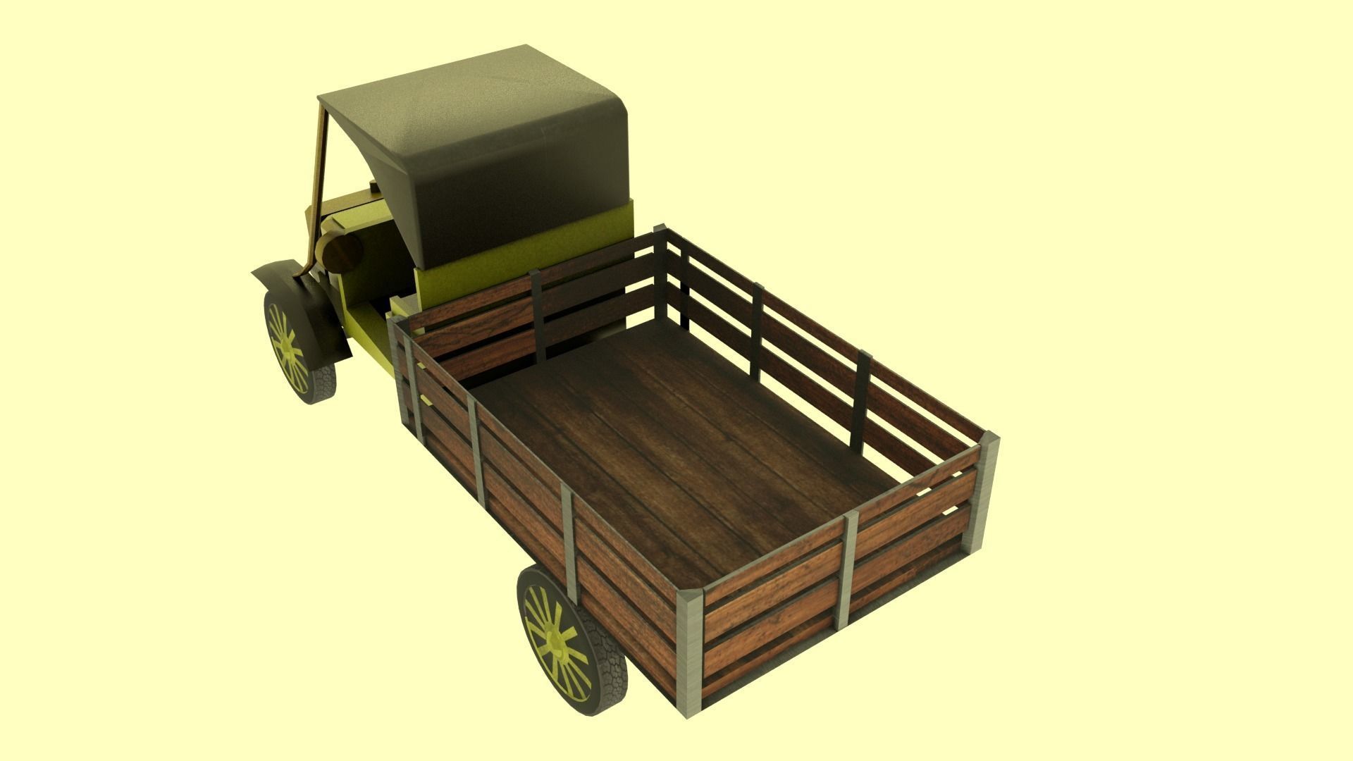 Peugeot Type 64 Low-poly 3D model_1